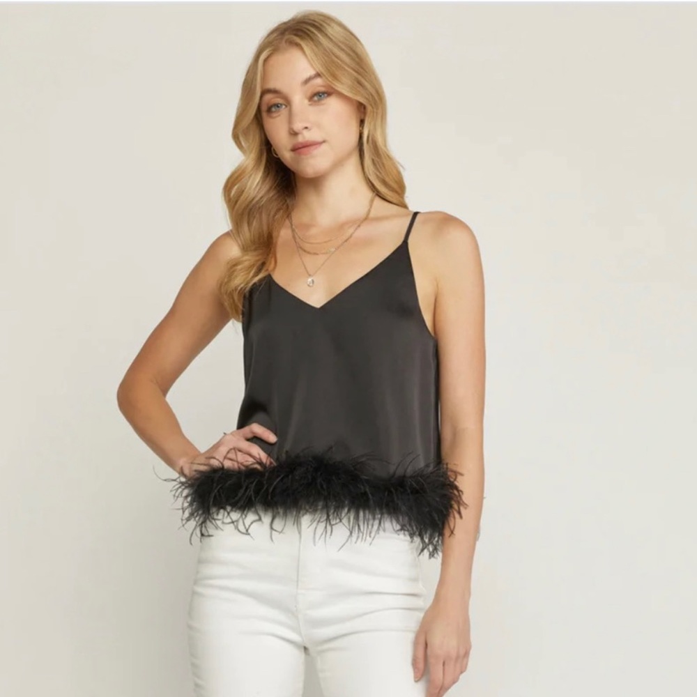 BB Dakota black feather Report Top xs - Picture 1 of 4